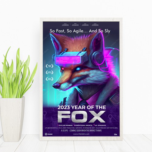 Life360 2023 Year of the Fox Poster Design by Sketch Media™