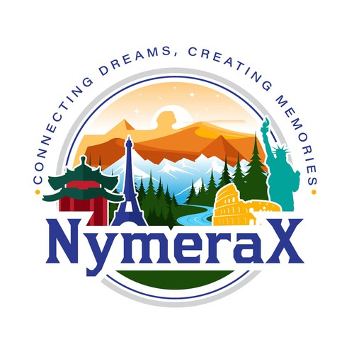 "Travel Agency - NymeraX" winning Logo design