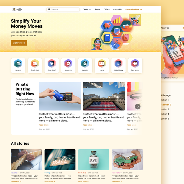 Web page for Financial Newsletter