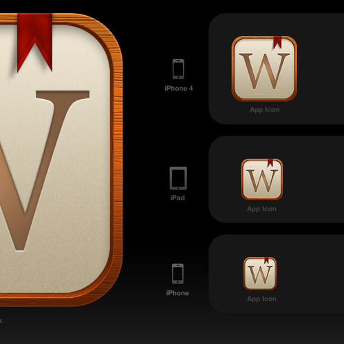 iPhone/iPad Wikipedia App Icon (free copy to all entrants) Design by Akhil K.