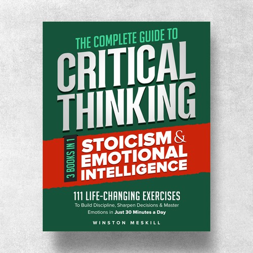 Book cover The Complete Guide to Critical Thinking, Stoicism & Emotional Intelligence 3 in 1 bundle Design by Y&B