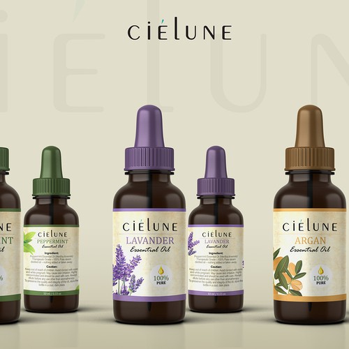 Create a Simple Brand Packaging for Pure Essential Oil Company