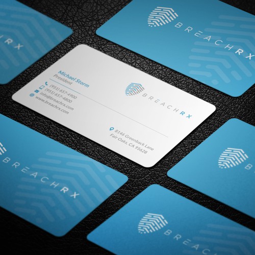 Professional B2B Card for Cyber Security Software Company Diseño de Galaxiya