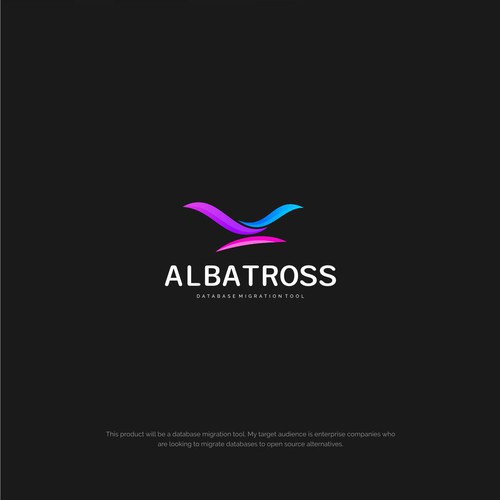 Create a logo for Albatross, a database migration tool. Design réalisé par R.one