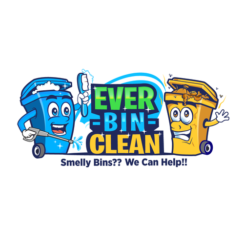 Trash bin cleaning business logo Design by YZ24