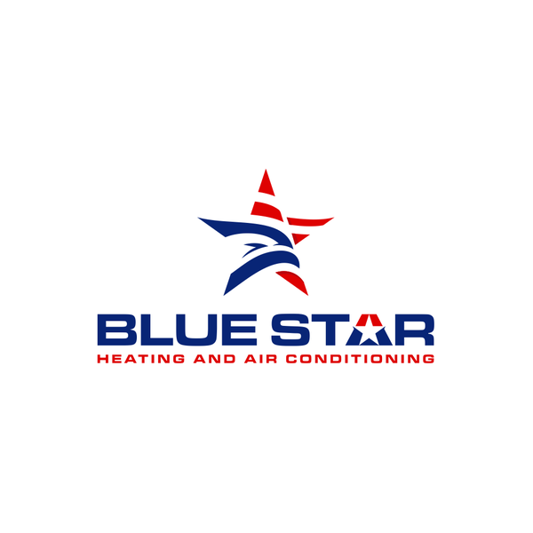 Logo concept for Blue Star Heating and Air Conditioning