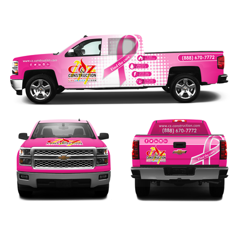 Breast Cancer Awarness Truck! Design by shudax