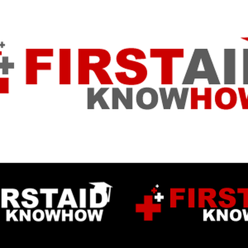 "First Aid Know How" Logo Design by Black&Red
