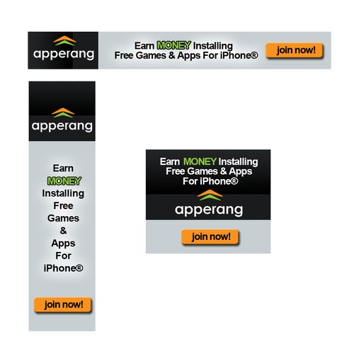 Banner Ads For A New Service That Pays Users To Install Apps Ontwerp door Isabels Designs