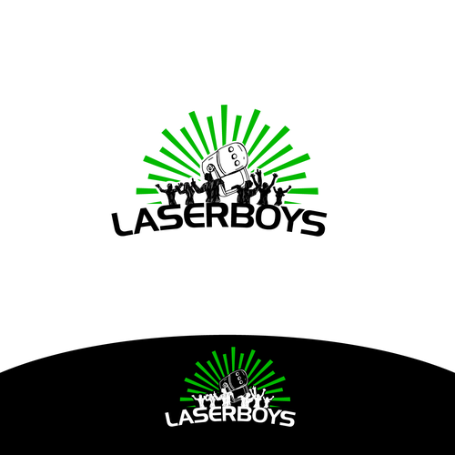 Upbeat logo design for laser-show hire/design company Design by Wuiing!