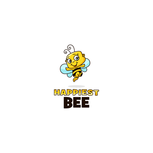 Design a cute, happy logo for Happiest Bee.-ontwerp door dizbob