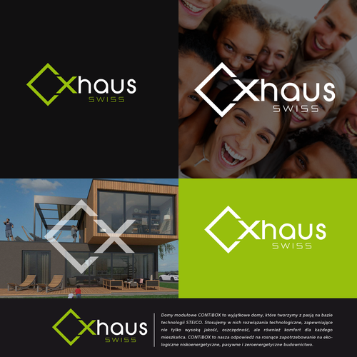 X Haus: logo for modern and ecological swiss made houses Design by Luc99