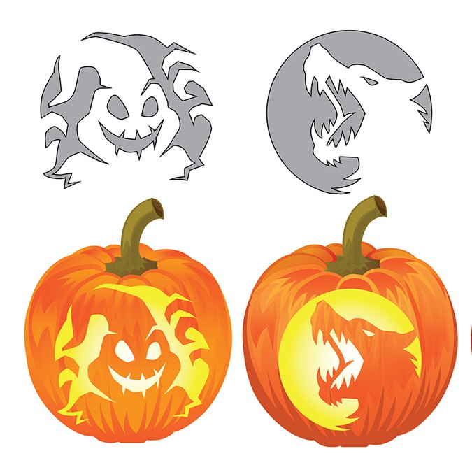 Pumpkin Carving Stencils for Halloween 2017 | Illustration or graphics ...