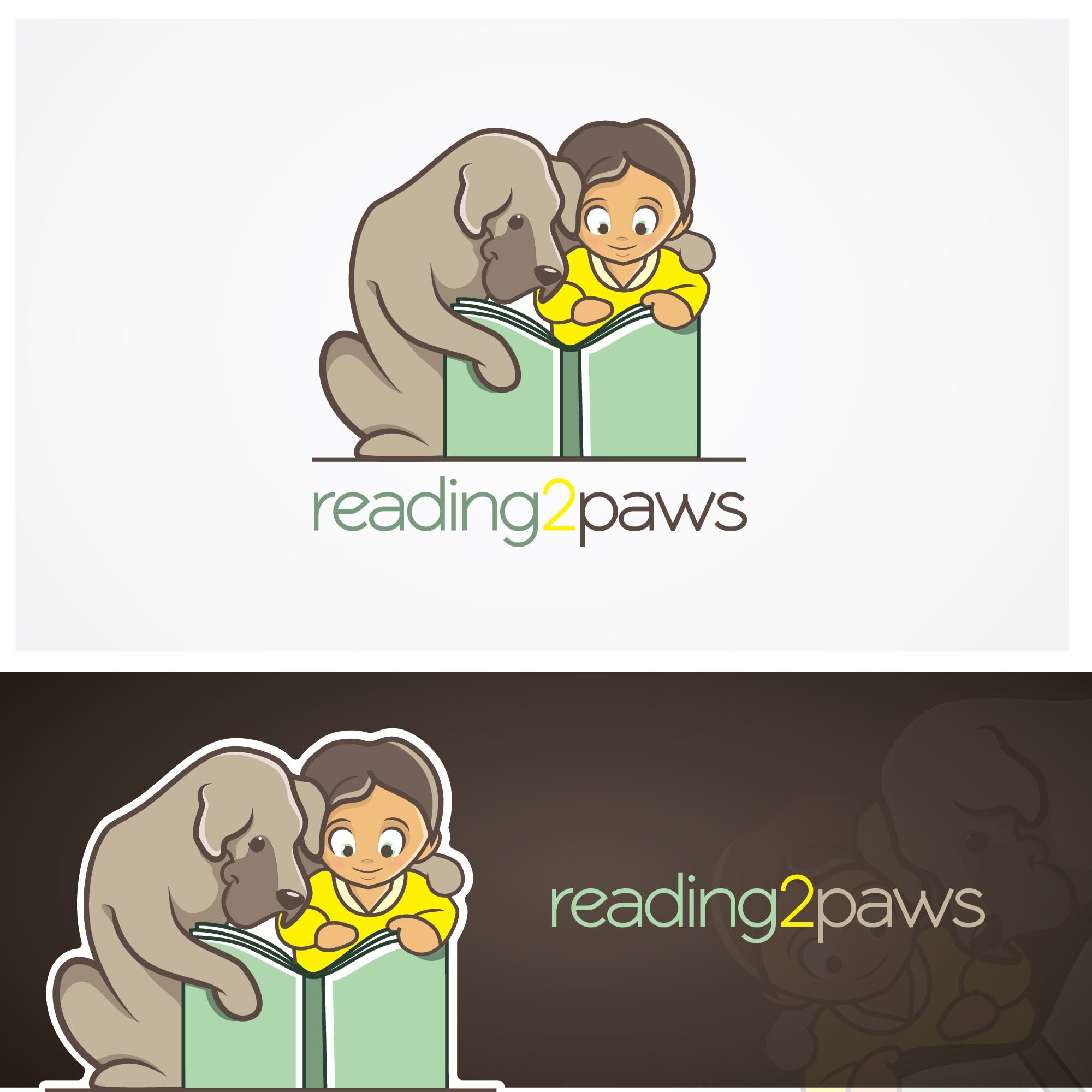 Reading logo with the title 'Reading2Paws concept'