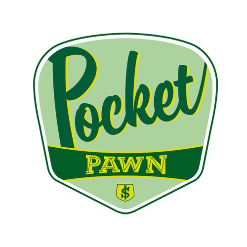 Create a unique and innovative logo based on a "pocket" them for a new pawn shop. Design by MW Logoïst♠︎