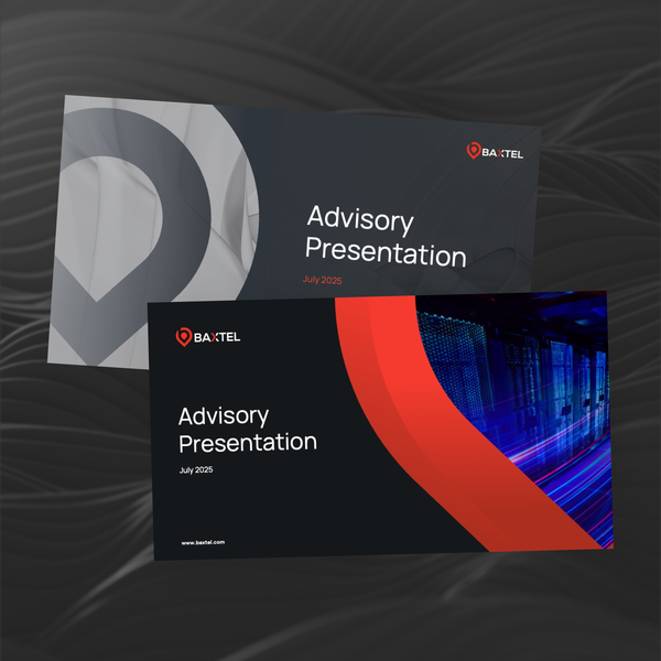 Presentation template concept for Baxtel