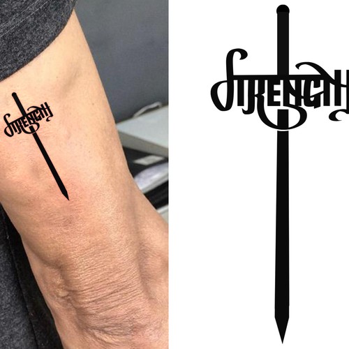 Tattoo design for cross Design by Athew_Yana