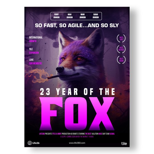 Design di Life360 2023 Year of the Fox Poster di Drewmahadi