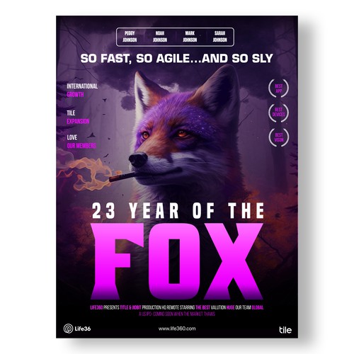 Life360 2023 Year of the Fox Poster Design by Drewmahadi