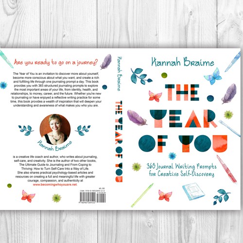 Design a book cover for a book of 365 journaling prompts Réalisé par LilaM