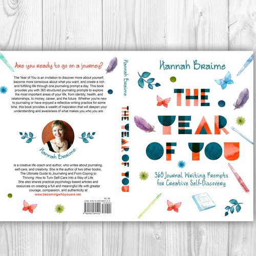 Design a book cover for a book of 365 journaling prompts Design by LilaM