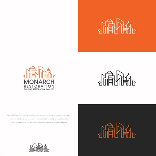 Design a modern clean logo package for a restoration company Design by Danny A