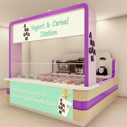 コンペ「Design a 3D render for food serving kiosk」のデザイン by Gaeahさん 