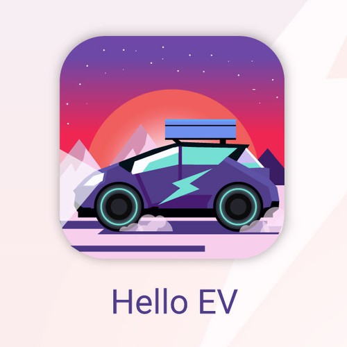 Design an iOS App icon for an electric vehicle trip planner Design by Andres M.