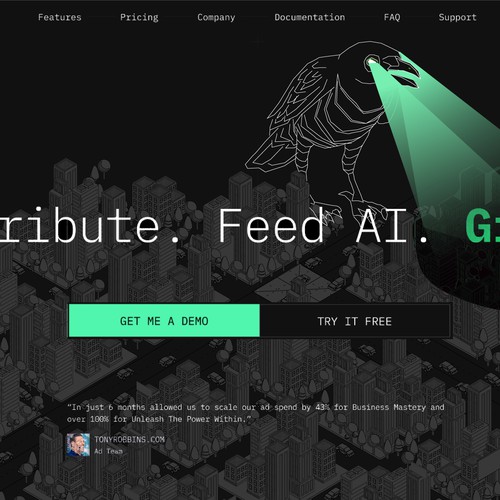 Designs | Mecha Raven GIANT Crazy Website Illustration (+Winner Gets ...