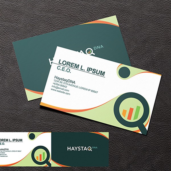 Design a business card for creative big data consulting firm