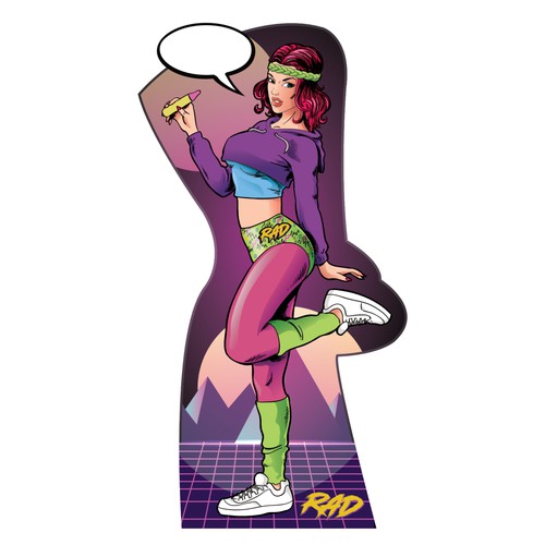 Vintage Pop-Art Comic Book Woman for Life Size Cardboard Cutout Design by reborn-rebel