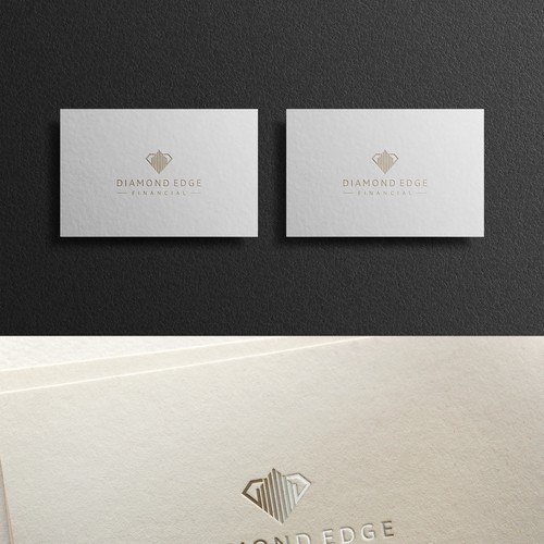 Create an elegant, understated luxury logo for Diamond Edge Financial Design by ZISSOU DESIGNS