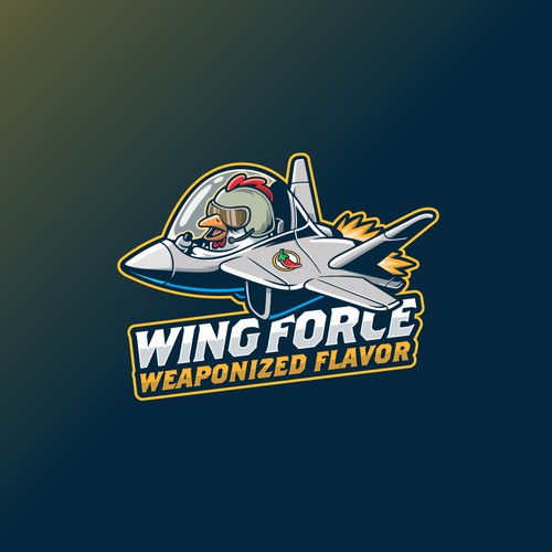 Create a fun logo for a chicken wing concept! Wing Force - Weaponized Flavor Design by TamaCidé