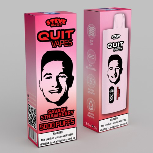 Quit Vape Package for disposable vape device Design by Fajar Juliandri