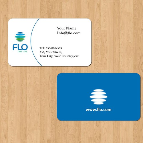 Business card design for Flo Data and GIS Diseño de Qash