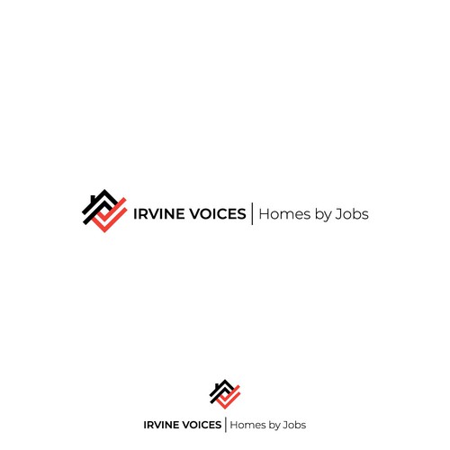 Irvine Voices - Homes for Jobs Logo Design by A.Aliye