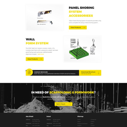 Construction Company Website Design Diseño de teardrops285