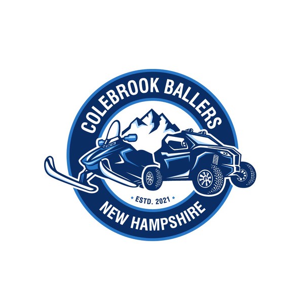 Serious and fun logo concepts for Colebrook Ballers New Hampshire.