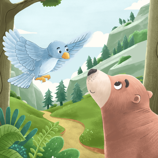 bear and bird