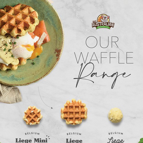 Waffles Product Sales Brochure Design by Kiki Aly Studio