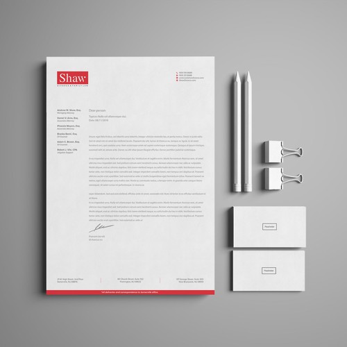 Letterhead for Divorce & Family Law Firm; Modern, Minimalist, Conservative Design Design by Felix SH