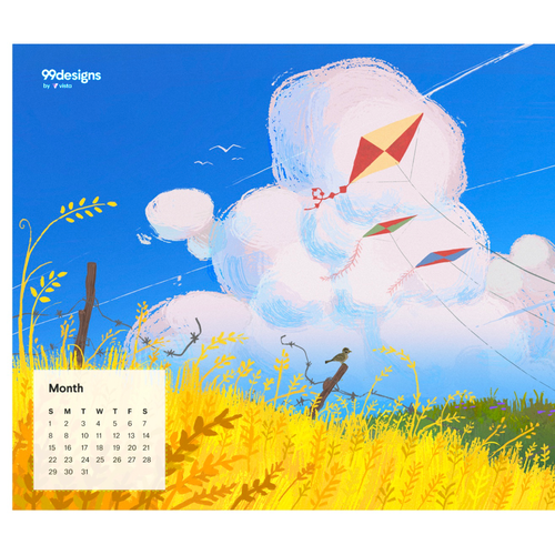 Multiple winners! Design a page for our 2023 calendar 💖 Design by Desert Monkeys