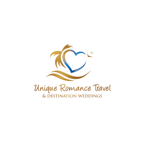 Create a LUXURY ROMANCE TRAVEL AGENCY identity targeting the wedding industry. Design by Ajoy Paul