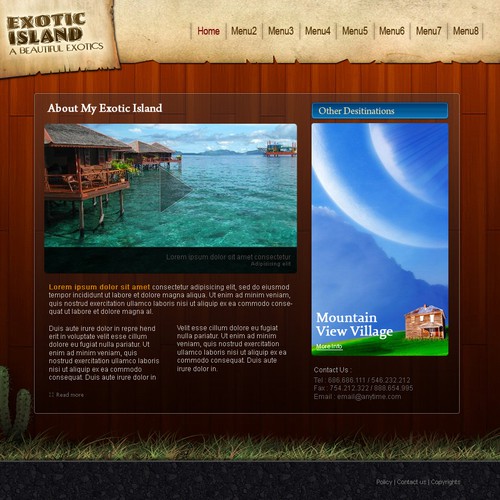 1-3 Page Website Template Design von Desain-bagus