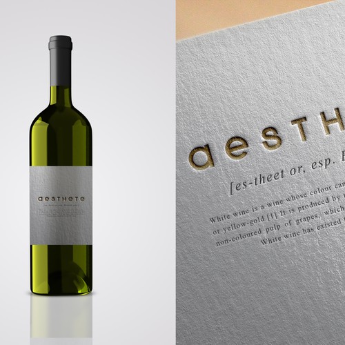 Minimalistic wine label needed Design by Alem Duran