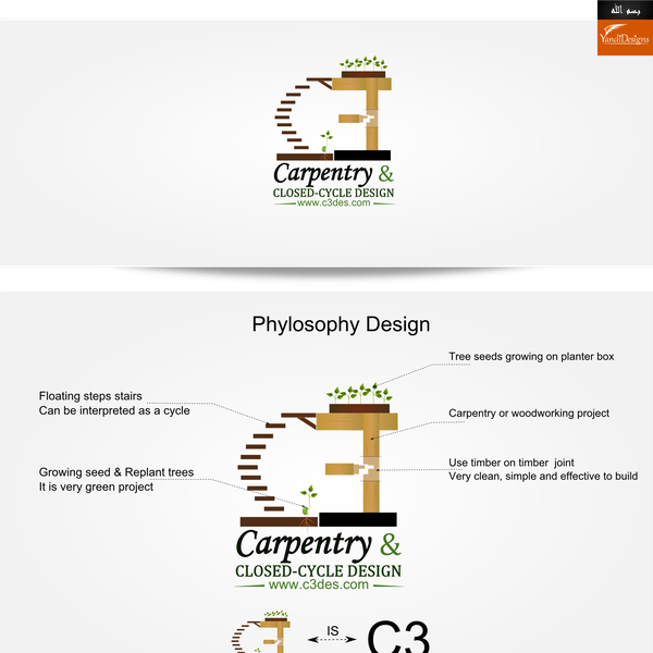 Create the next logo for Carpentry & Closed-Cycle Design