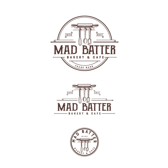  Mad  Batter Bakery Cafe  Logo  design contest