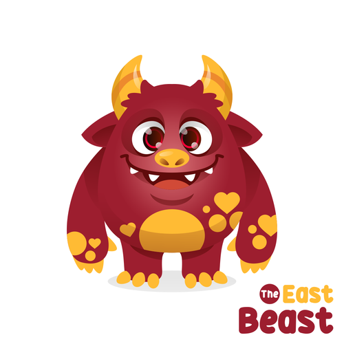 The East Beast - a fun mascot for an elementary school Design by Nandatama ✪