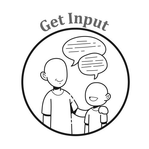 5 separate yet cohesive ideograms to identify concepts Design by Geraldine Nuñez