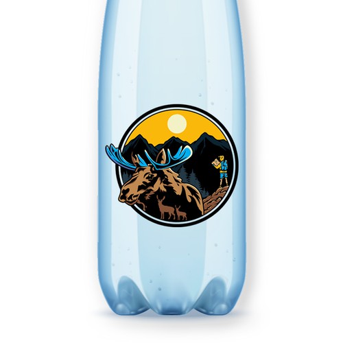 Marty Moose Sticker Design by Taper_